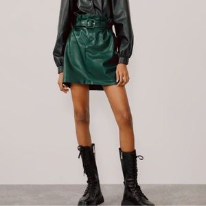 ZARA | Faux Leather Skirt